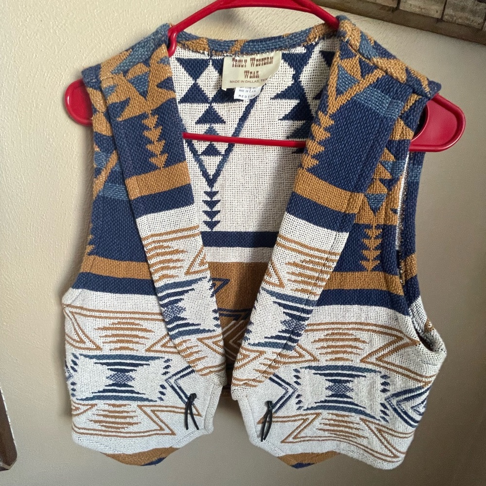 Vintage western Aztec vest